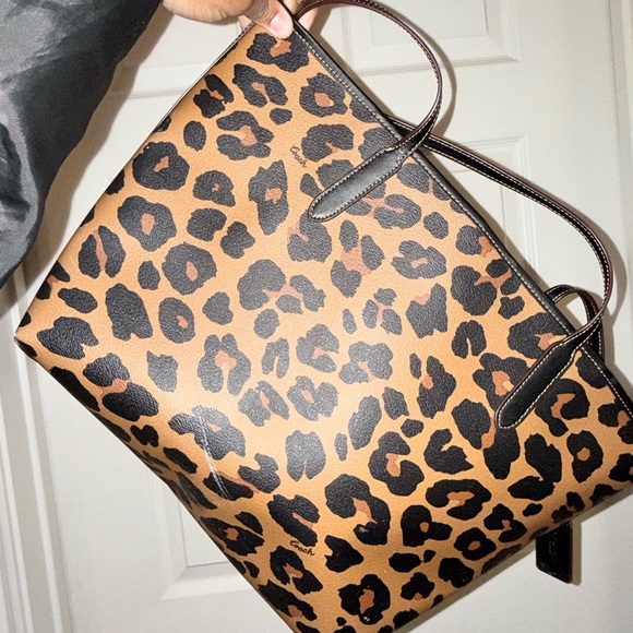 Authentic Coach Leopard Print Tote - Tan and Black (BRAND NEW) - Picture 11 of 12